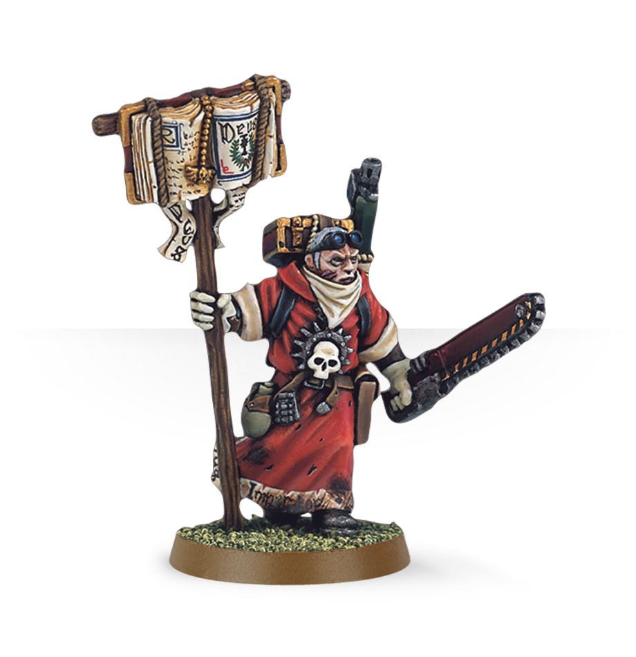Priester mit Kettenschwert