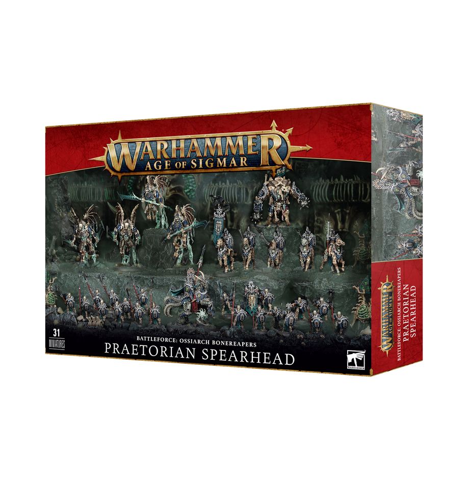 STREITMACHT DER KNOCHENLEGIONEN DER OSSIARCH: PRÄTORIANER-SPEERSPITZE WEIHNACHTSBOX 2023