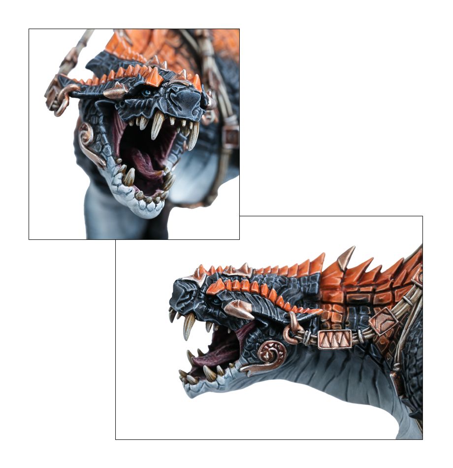 Saurus-Hornnacken auf Carnosaurier
