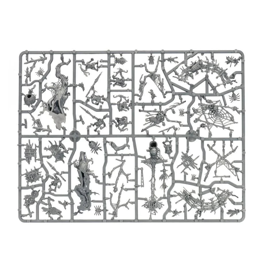 Arachnarok-Spinne mit Spinnenzahn-Kriegerschar