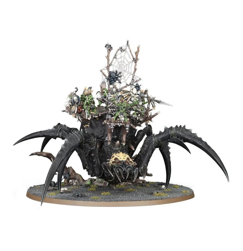 Arachnarok-Spinne mit Spinnenzahn-Kriegerschar