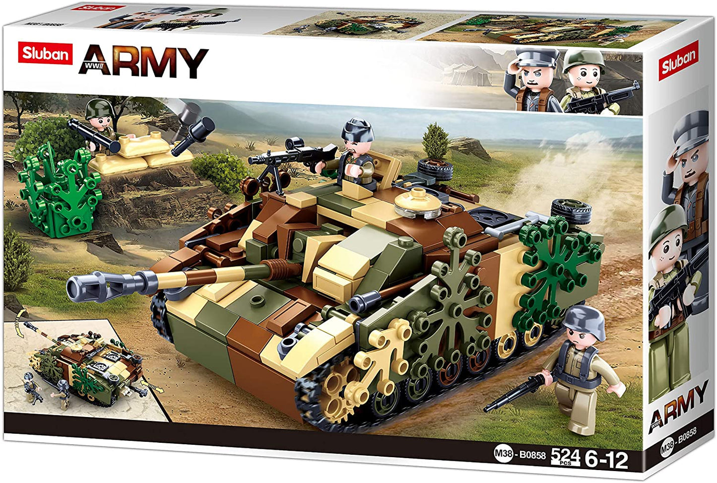 Sluban Camouflaged Tank M38-B0858