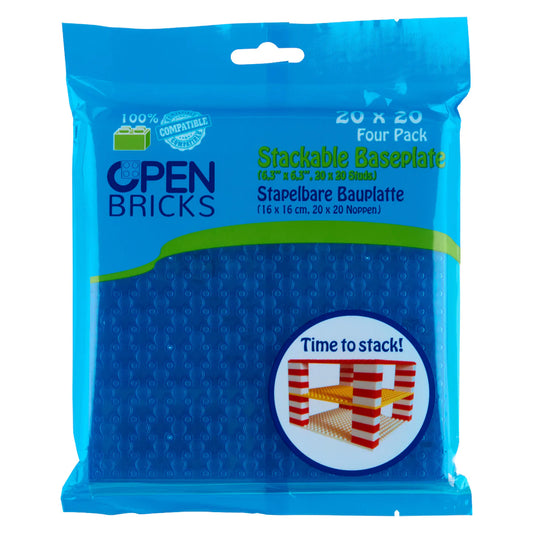 Baseplate transparent blau (20x20) 4 Stk.