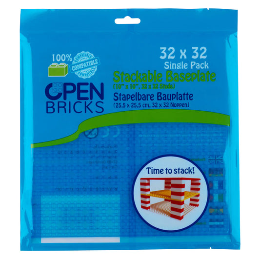 Baseplate transparent blau (32x32)