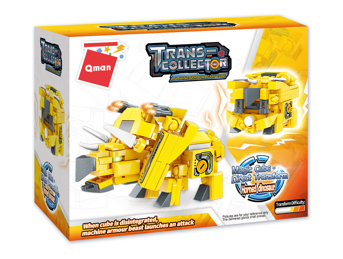Trans-Collector machine armour beast cube Triceratops Dinosaurier